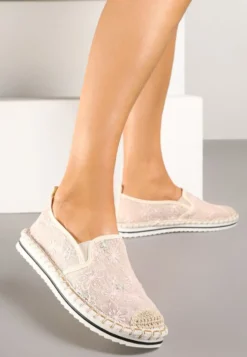Różowe Espadryle z Ozdobną Plecionką Eranoria