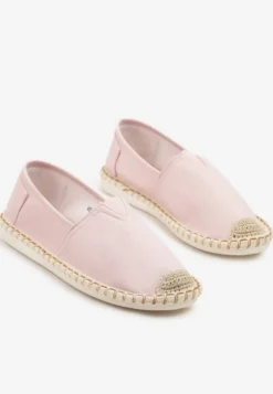 Różowe Espadryle z Plecionką Natifelle