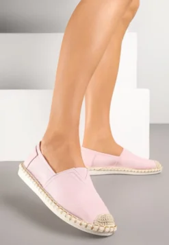 Różowe Espadryle z Plecionką Natifelle