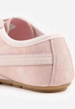 Różowe Sneakersy Klasyczne Tenisówki z Zamszu Naturalnego Talanashta