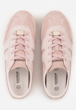 Różowe Sneakersy Klasyczne Tenisówki z Zamszu Naturalnego Talanashta