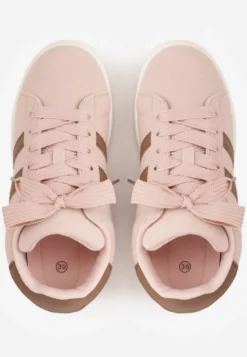 Różowe Sneakersy Ozdobione Paskami Dolirenna