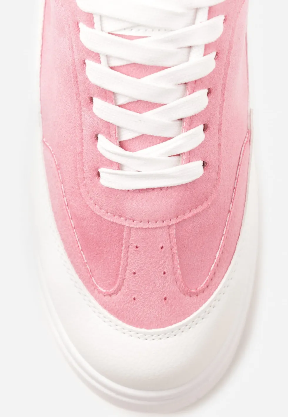 Różowe Sneakersy VICES na Platformie z Ozdobnym Noskiem Attis