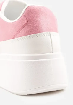 Różowe Sneakersy VICES na Platformie z Ozdobnym Noskiem Attis