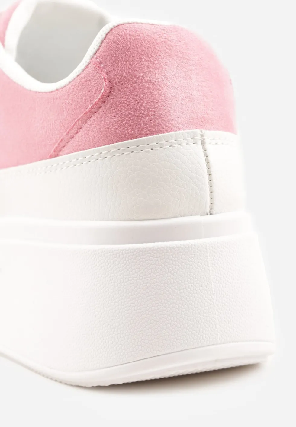 Różowe Sneakersy VICES na Platformie z Ozdobnym Noskiem Attis