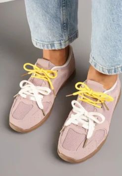 Różowe Sneakersy z Podwójnymi Sznurówkami Terfitra