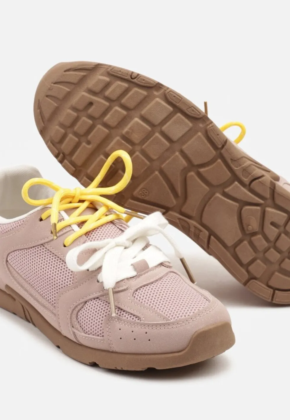 Różowe Sneakersy z Podwójnymi Sznurówkami Terfitra