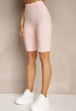 Różowe Szorty Kolarki High Waist Liradine