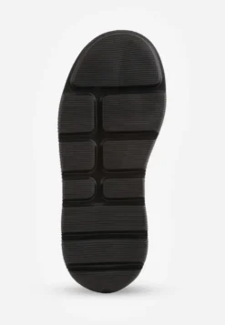 Różowo-Czarne Skórzane Sneakersy na Platformie z Aplikacją i Plecionym Paskiem Kaphophai