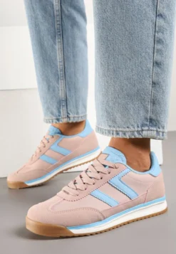 Różowo-Niebieskie Sneakersy z Geometrycznym Wzorem Eravania
