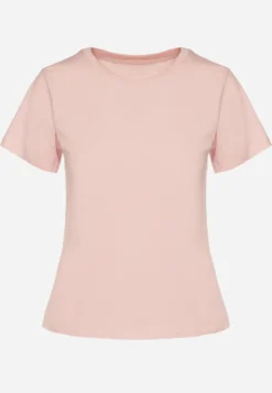 Różowy Casualowy Bawełniany T-shirt Rivali