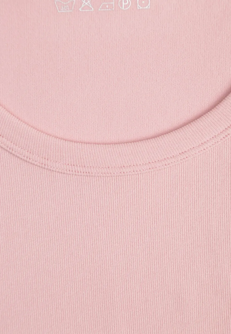 Różowy Krótki T-shirt Basic z Okrągłym Dekoltem Gresalor