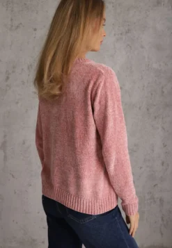 Różowy Sweter z Bawełną w Serca Veliko