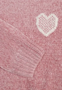 Różowy Sweter z Bawełną w Serca Veliko