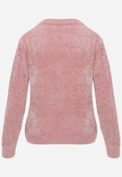 Różowy Sweter z Bawełną w Serca Veliko