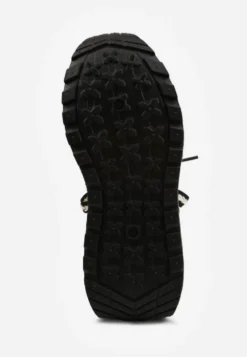 Srebrne Streetwearowe Sneakersy Chunky VICES na Platformie Ilnatea