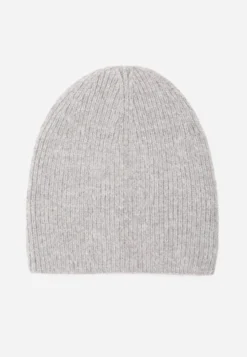 Szara Miękka Czapka Beanie z Wiskozy z Podwójną Dzianinową Warstwą Wewnątrz Shree