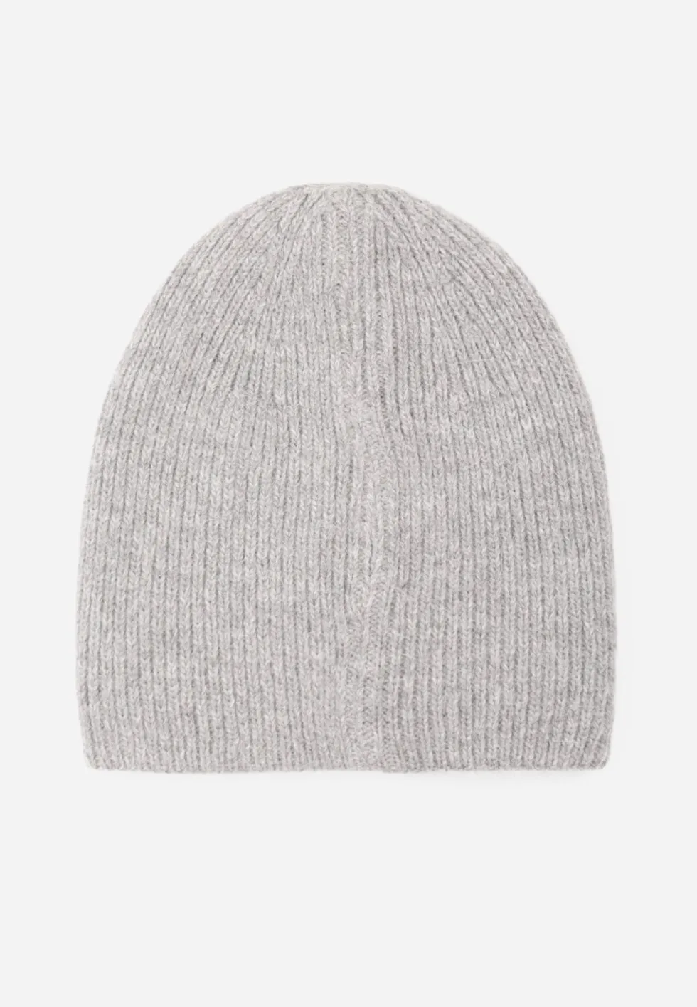 Szara Miękka Czapka Beanie z Wiskozy z Podwójną Dzianinową Warstwą Wewnątrz Shree