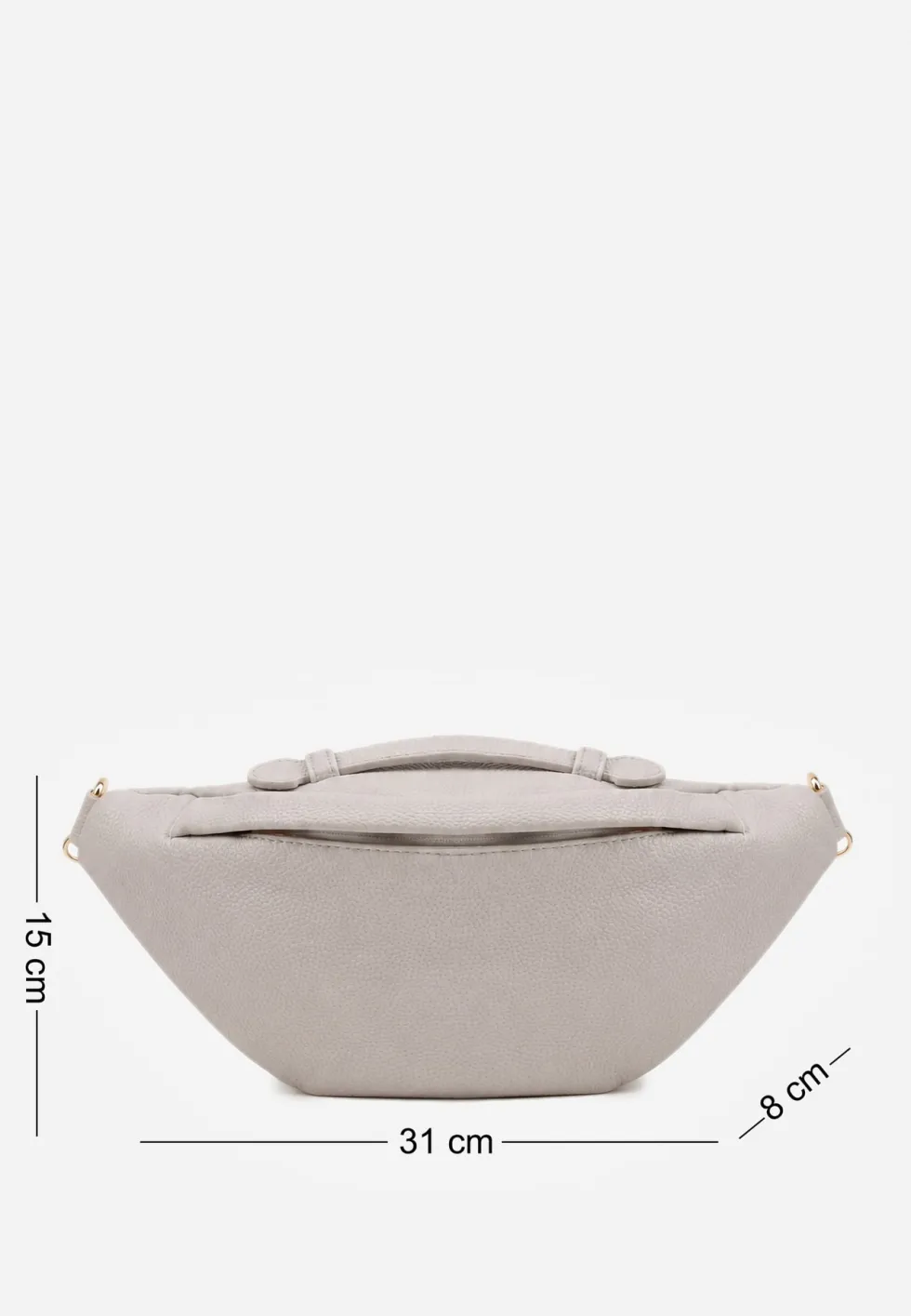 Szara Nerka w Stylu Casual Ozdobiona Uchwytem Hippusa