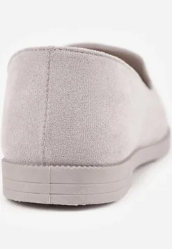 Szare Balerinki Typu Loafersy Daphikaia