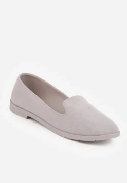 Szare Balerinki Typu Loafersy Daphikaia