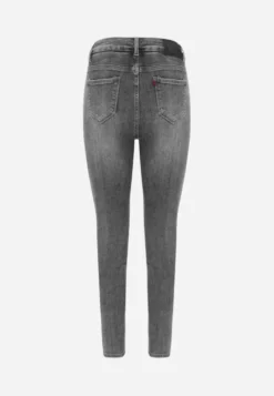 Szare Modelujące Jeansy Typu Skinny z Bawełną Oneim