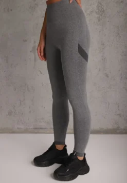 Szare Modelujące Legginsy High Waist Deliza