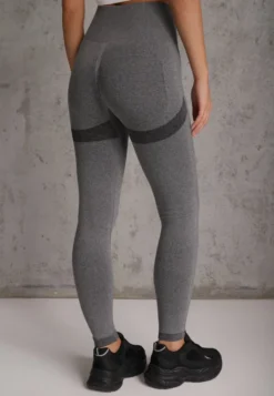 Szare Modelujące Legginsy High Waist Deliza