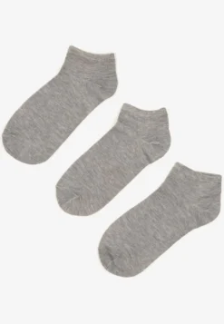 Szare Skarpety z Bawełny 3-Pack Salloren
