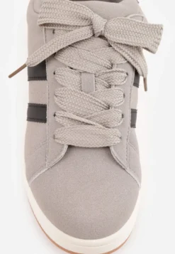 Szare Sneakersy Ozdobione Paskami Dolirenna