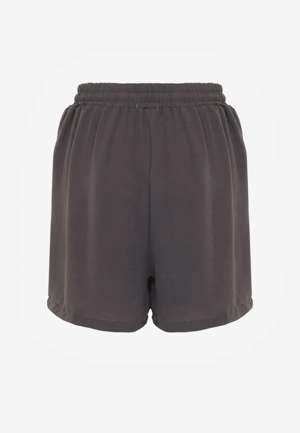 Szare Szorty Casual High Waist na Lato Bogate w Wiskozę Ismina