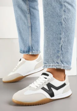 Szaro-Czarne Sneakersy Klasyczne Tenisówki Istia