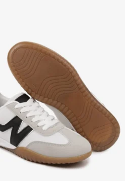 Szaro-Czarne Sneakersy Klasyczne Tenisówki Istia