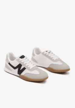 Szaro-Czarne Sneakersy Klasyczne Tenisówki Istia