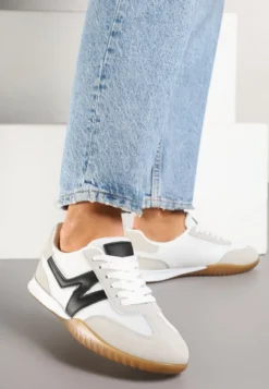 Szaro-Czarne Sneakersy Klasyczne Tenisówki Istia