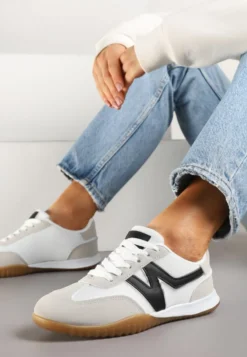 Szaro-Czarne Sneakersy Klasyczne Tenisówki Istia