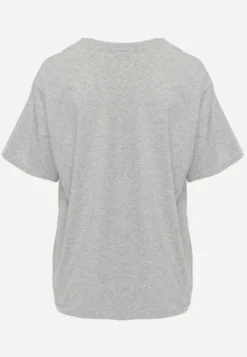 Szary Bawełniany T-shirt o Kroju Oversize Neduna