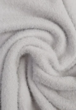 Szary Sweter Oversize z Bawełną i Wełną Typu Basic Oseani