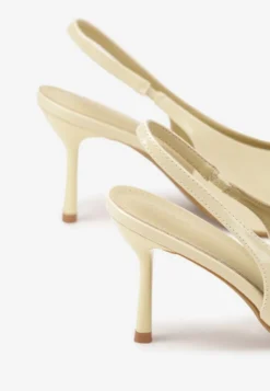 Żółte Czółenka Sandały Slingback Vices na Obcasie Typu Szpilka Tilionea