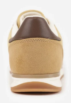 Żółte Sneakersy Ozdobione z Boku Paskami Ariene