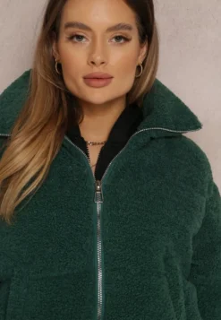 Zielona Kurtka Futerko Teddy Voicha