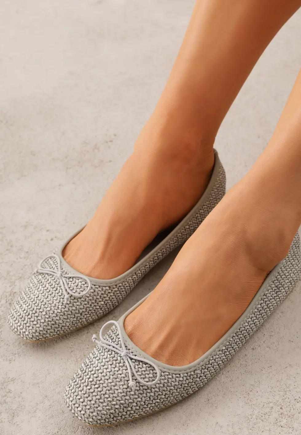 Zielone Balerinki ze Skórzaną Wkładką Ozdobione Plecionką i Kokardą Diosesi