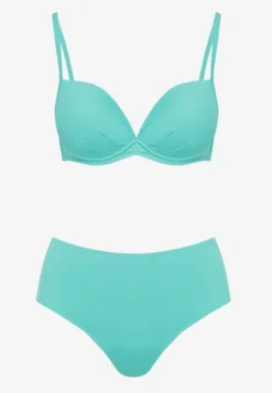 Zielone Basicowe Bikini Biustonosz i Majtki Figi Natonea