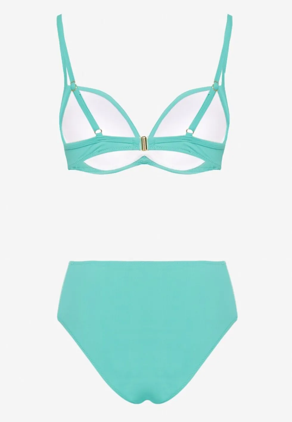 Zielone Basicowe Bikini Biustonosz i Majtki Figi Natonea