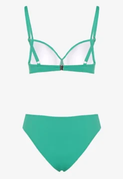 Zielone Bikini Majtki Figi Biustonosz z Trójkątną Aplikacją Natizeria