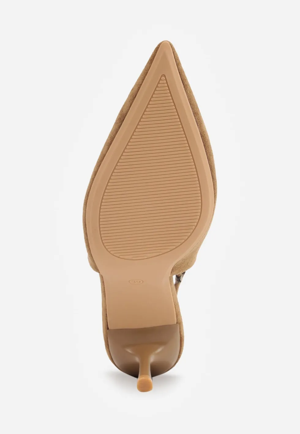 Zielone Sandały Slingback na Szpilce z Imitacji Zamszu Carilona