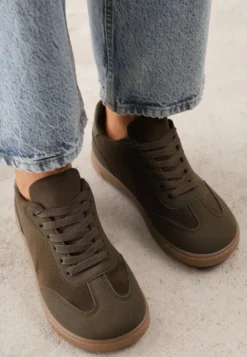 Zielone Sneakersy Barefoot w Stylu Tenisówek Hurla