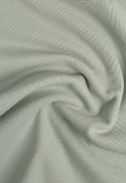 Zielony Krótki T-shirt Basic z Okrągłym Dekoltem Gresalor
