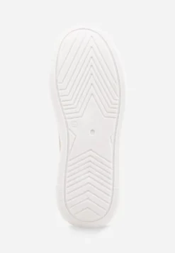 Złote Sneakersy VICES Ozdobione Gwiazdą i Błyszczącą Wstawką Oranatta